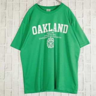 メッシュカットソー センターデカロゴ オークランド グリーン キングサイズ 4L(Tシャツ/カットソー(半袖/袖なし))