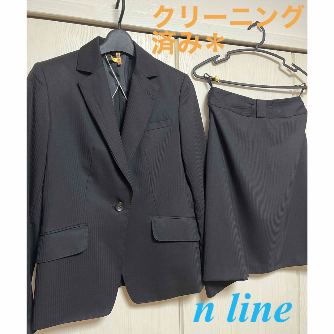 青山(アオヤマ)のお値下げ＊洋服の青山【美品】ｴﾇﾗｲﾝﾌﾟﾚｼｬｽ スカートスーツ11号 レディースのフォーマル/ドレス(スーツ)の商品写真