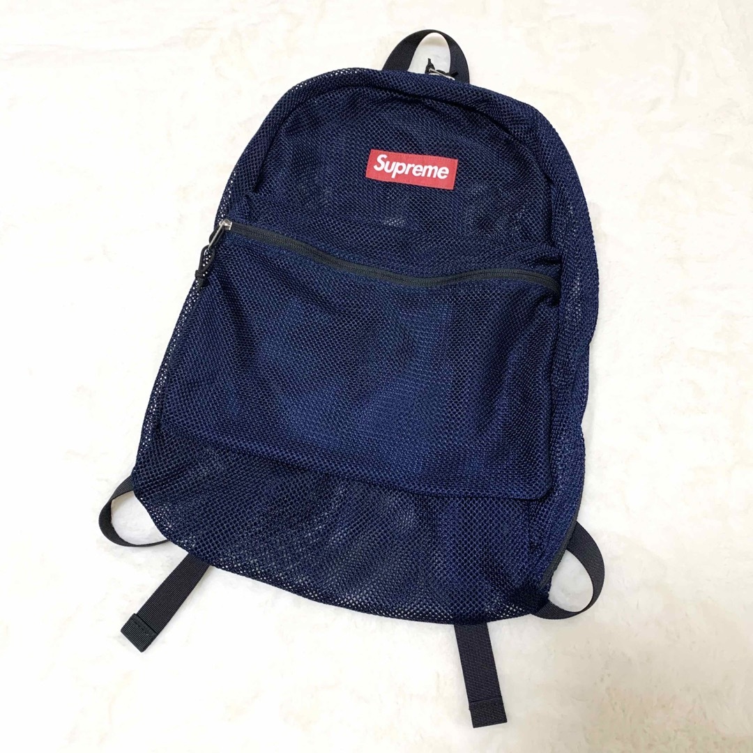 極美品 Supreme 16SS Mesh Backpack リュック ネイビー | フリマアプリ ラクマ