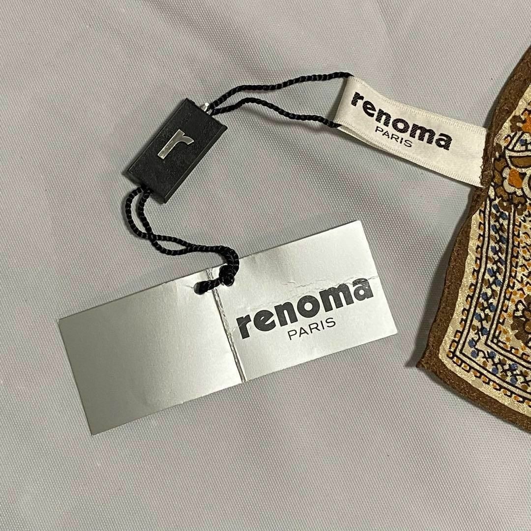 RENOMA(レノマ)の未使用品 ★renoma★ スカーフ ペイズリー柄 シルク 日本製 ブラウン レディースのファッション小物(バンダナ/スカーフ)の商品写真