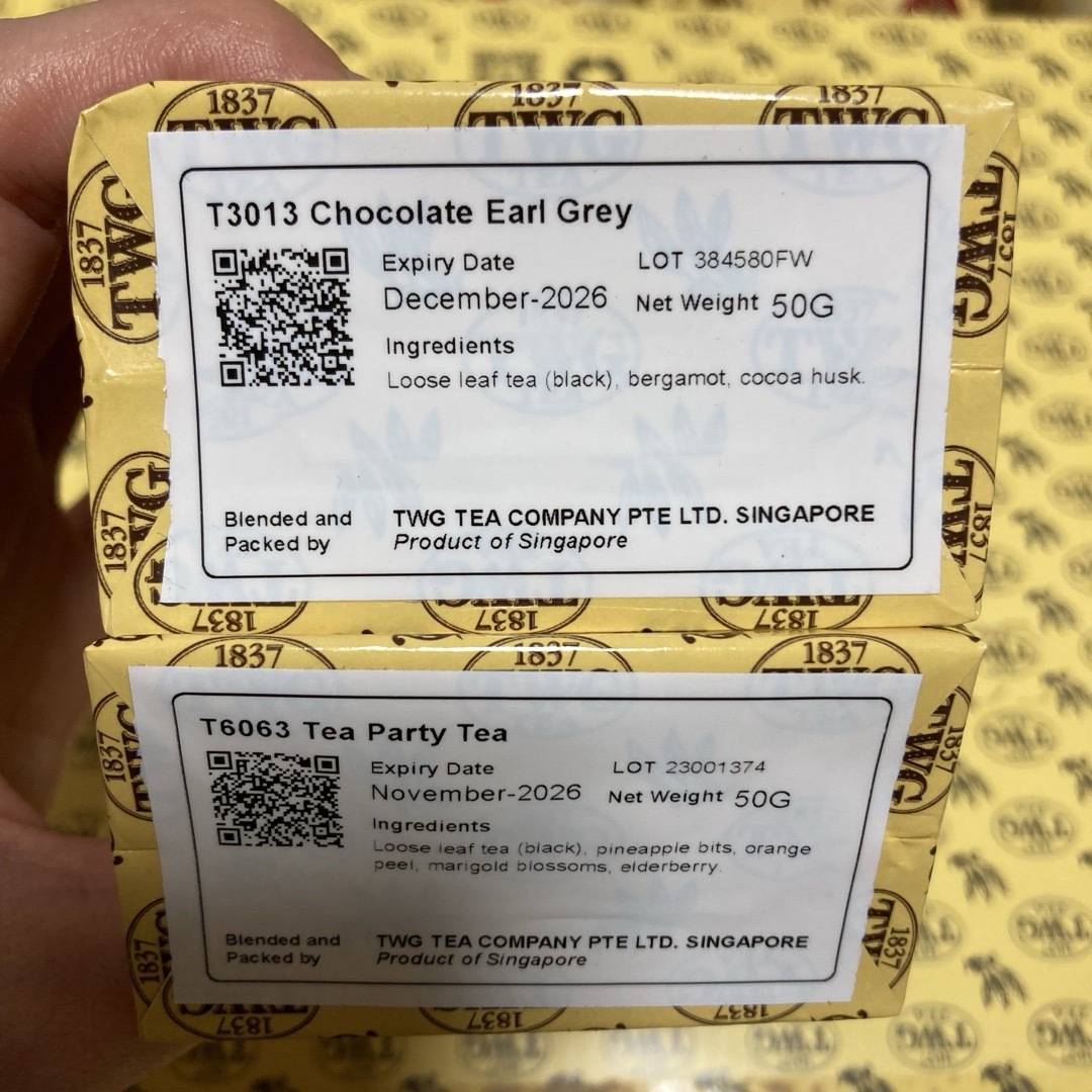 TWG【セット】チョコレートアールグレイ＋ティーパーティーのセット 食品/飲料/酒の飲料(茶)の商品写真