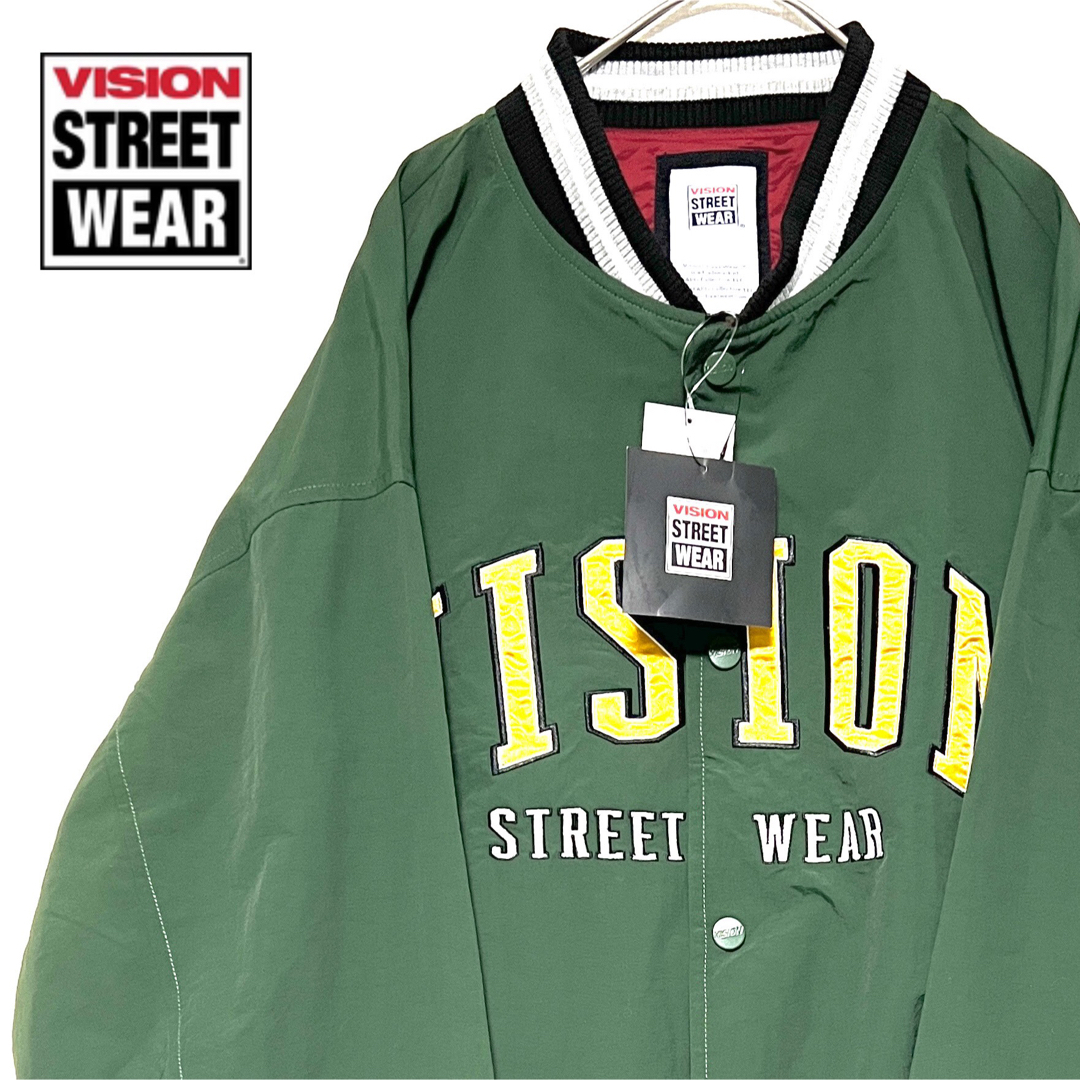 VISION STREET WEAR(ヴィジョン ストリート ウェア)の【タグ付き新品】定価¥8690 VISION STREET WEAR スタジャン メンズのジャケット/アウター(ナイロンジャケット)の商品写真