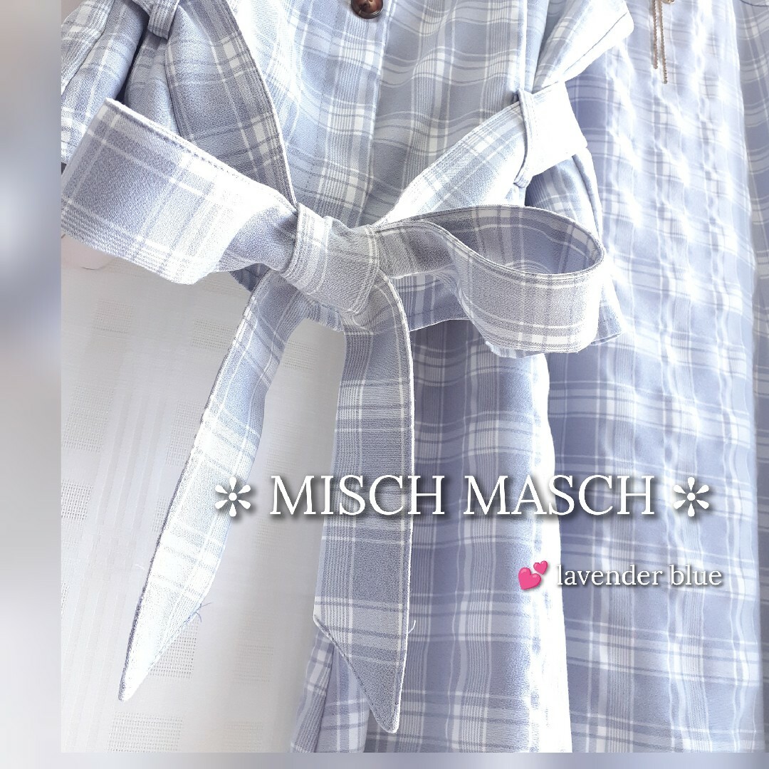 MISCH MASCH(ミッシュマッシュ)の美品 MISCH MASCH チェックビスチェ セットアップワンピース レディースのワンピース(ひざ丈ワンピース)の商品写真