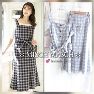 ミッシュマッシュ(MISCH MASCH)の美品 MISCH MASCH チェックビスチェ セットアップワンピース(ひざ丈ワンピース)