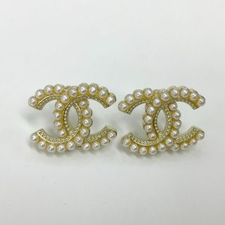 シャネル(CHANEL)の8321 シャネル ピアス ココマーク パール ゴールド(ピアス)