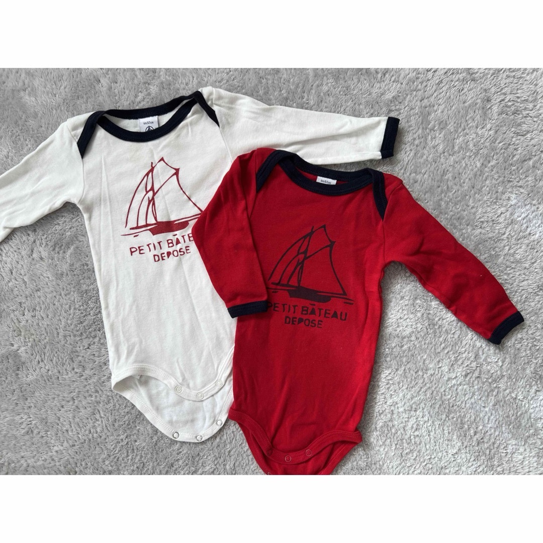 PETIT BATEAU(プチバトー)のプチバトー　ロンパース　67cm キッズ/ベビー/マタニティのベビー服(~85cm)(ロンパース)の商品写真