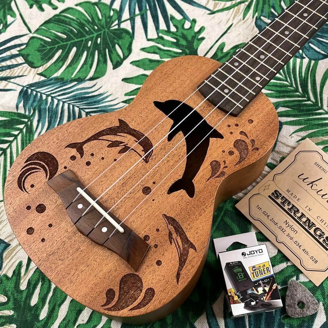 【music ukulele】ドルフィン・エレキソプラノウクレレ【UK専門店】 楽器のウクレレ(ソプラノウクレレ)の商品写真