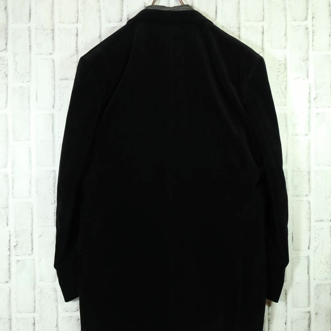【日本製】ベロア テーラードジャケット ネクタイシャツ おしゃれコーデ XL相当