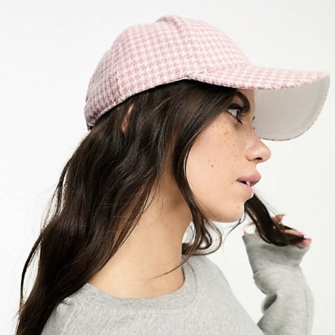 NEW ERA(ニューエラー)のニューエラ 9FORTY キャップ 帽子 LA千鳥格子 千ドジャース ピンク  レディースの帽子(キャップ)の商品写真