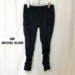 エムケーミッシェルクラン(MK MICHEL KLEIN)のst575 MK MICHEL KLEIN クロップドパンツ 艶感ブラック(クロップドパンツ)