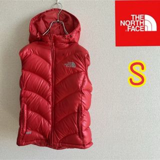 ザノースフェイス(THE NORTH FACE)のノースフェイス　ダウンベスト　600フィル　レッド　レディースS(ダウンベスト)