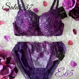 ワコール(Wacoal)のサルート🌹37G アンドロメダ E65 ノーマルM VI(ブラ&ショーツセット)