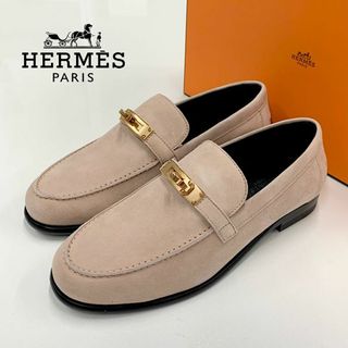 エルメス(Hermes)の8748 未使用 エルメス デスタン スエード ケリー金具 ローファー ピンク(ローファー/革靴)