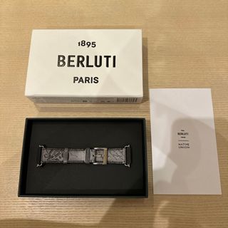 ベルルッティ(Berluti)の新品未使用　ベルルッティ アップルウォッチ ブレスレット グレー系 レザー (レザーベルト)