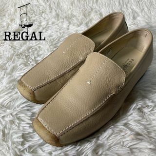 リーガル(REGAL)の美品 REGAL リーガル レザー スリッポン ドライビングシューズ 24(スリッポン/モカシン)