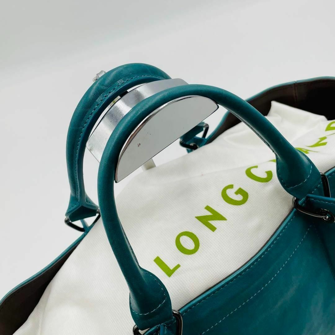 未使用級✨ LONGCHAMP 3Dトートバッグ ライトグリーン 2way