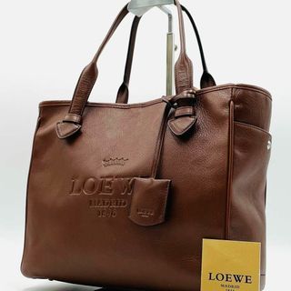 ロエベ(LOEWE)の最高級✨美品　LOEWE ロエベ  ヘリテージ　トートバッグ ブラウン(トートバッグ)