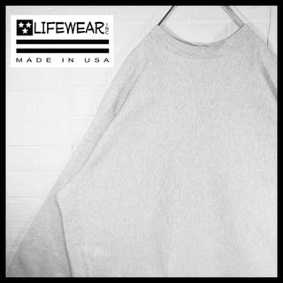 【LIFEWEAR】USA製　裏起毛　モックネック　ビッグシルエット　スウェット(スウェット)