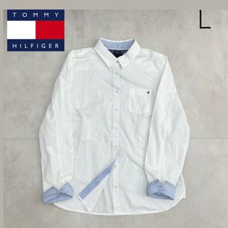 トミーヒルフィガー(TOMMY HILFIGER)の【Tommy Hilfiger】】トミー ヒルフィガー 代　白シャツ シャツ 綿(シャツ)