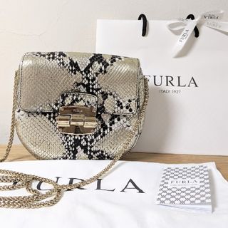 フルラ(Furla)のfurlaフルラ【新品】メトロポリス　スネーク　パイソン　ヘビ　型押し(ショルダーバッグ)