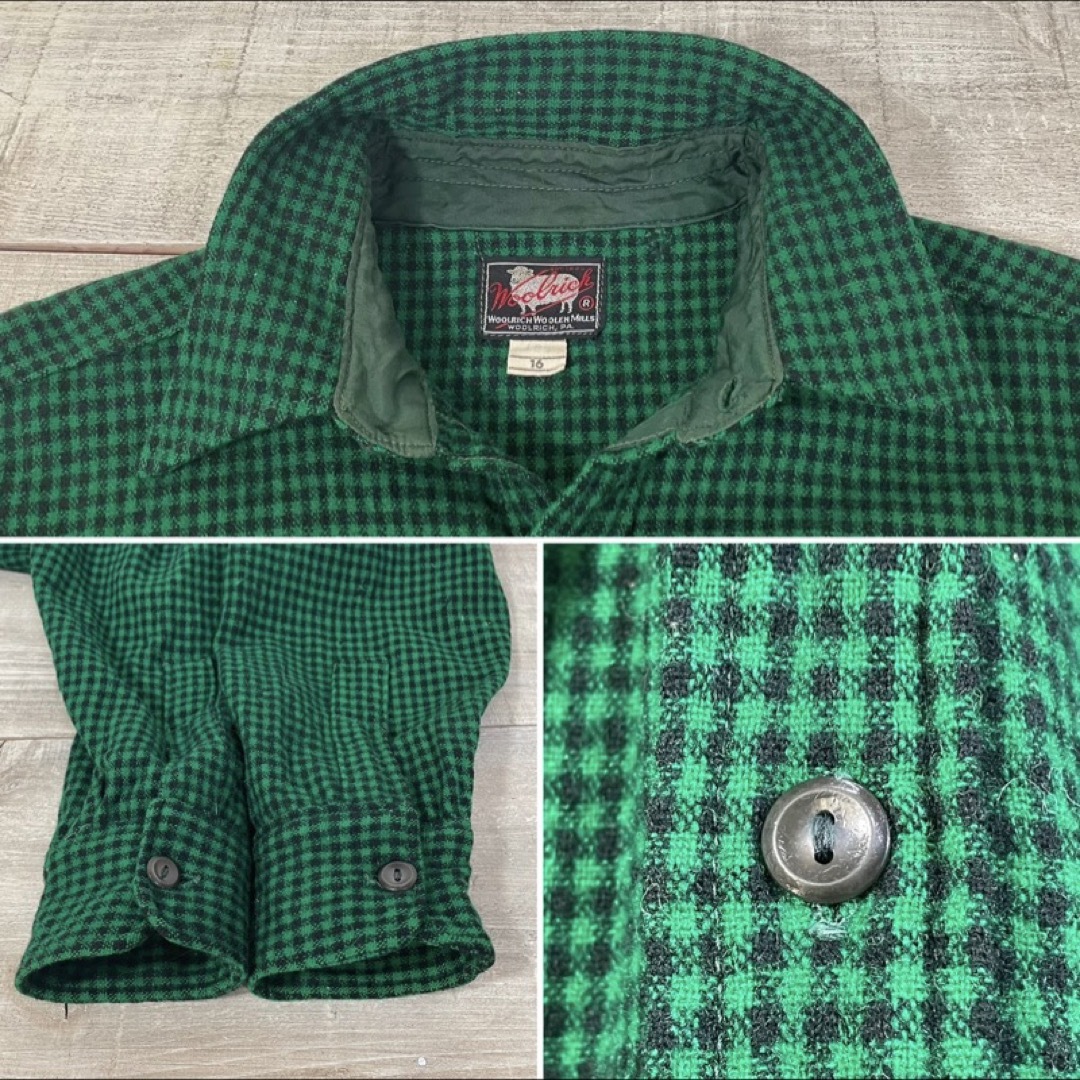 WOOLRICH(ウールリッチ)のsize16 L 50s vintage woolrich ウールシャツ メンズのトップス(シャツ)の商品写真