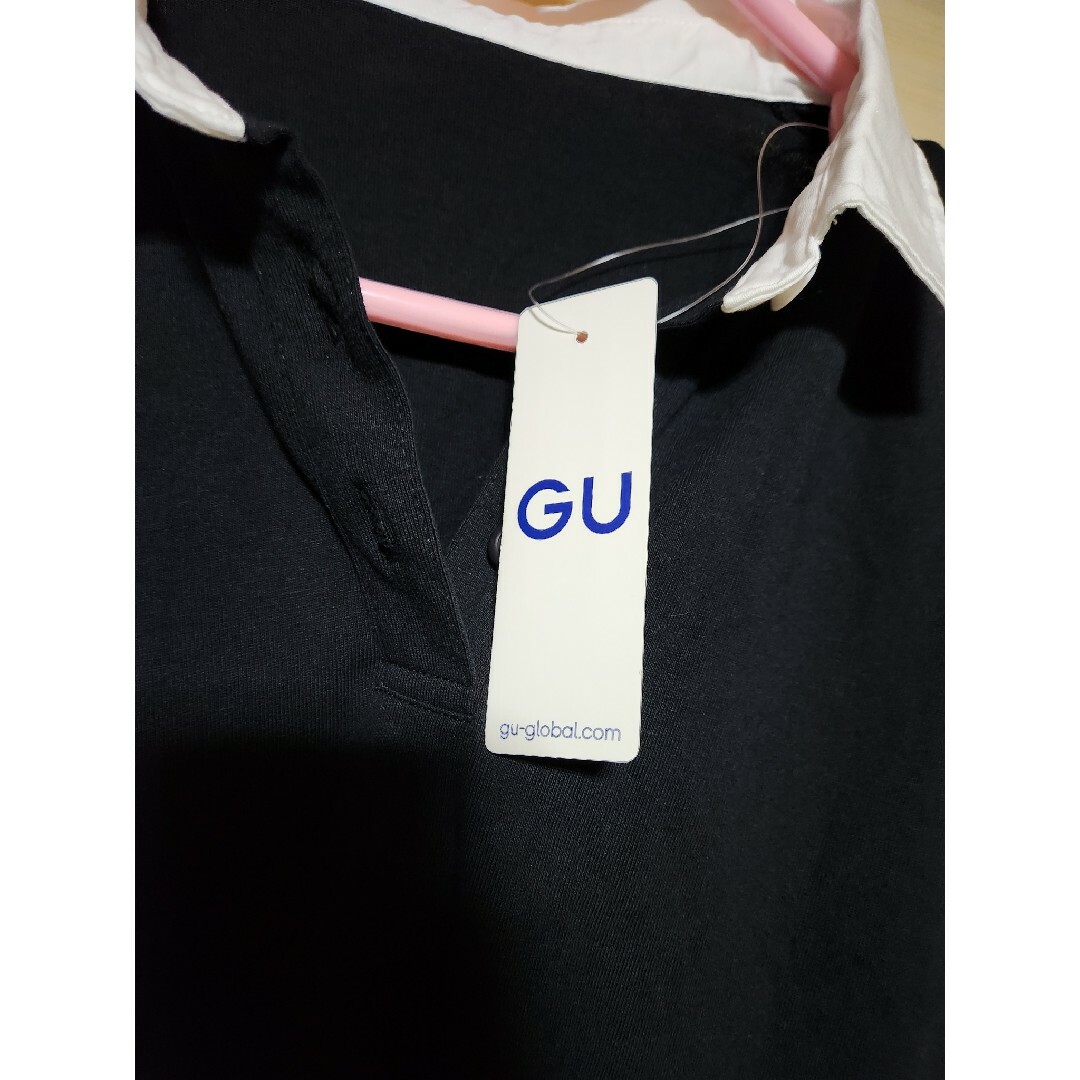 GU(ジーユー)の新品レディース　GU　半袖ポロミニワンピース　Lサイズ レディースのワンピース(ミニワンピース)の商品写真