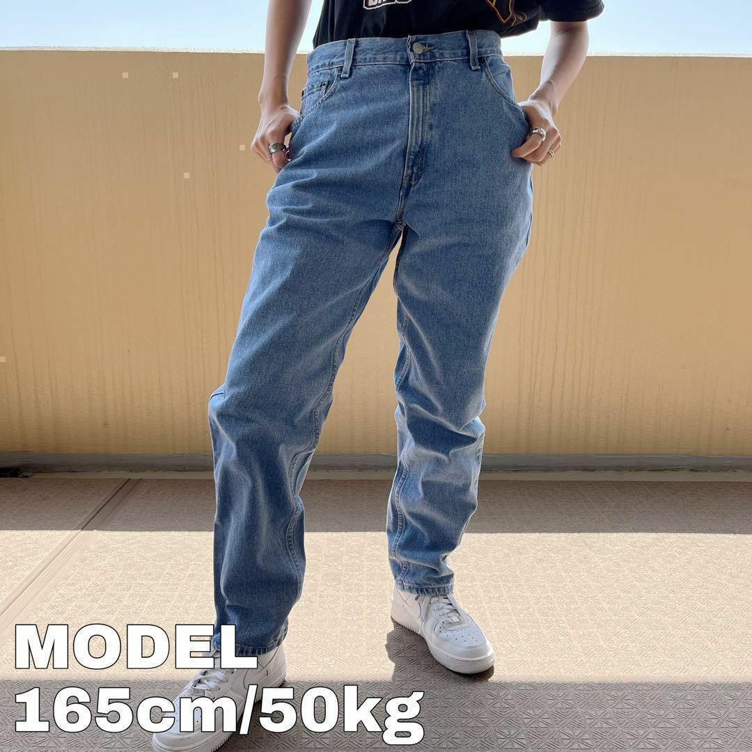 Levi's(リーバイス)の00s メキシコ製 リーバイス550 極太テーパード ワイドバギーパンツ ブルー メンズのパンツ(デニム/ジーンズ)の商品写真