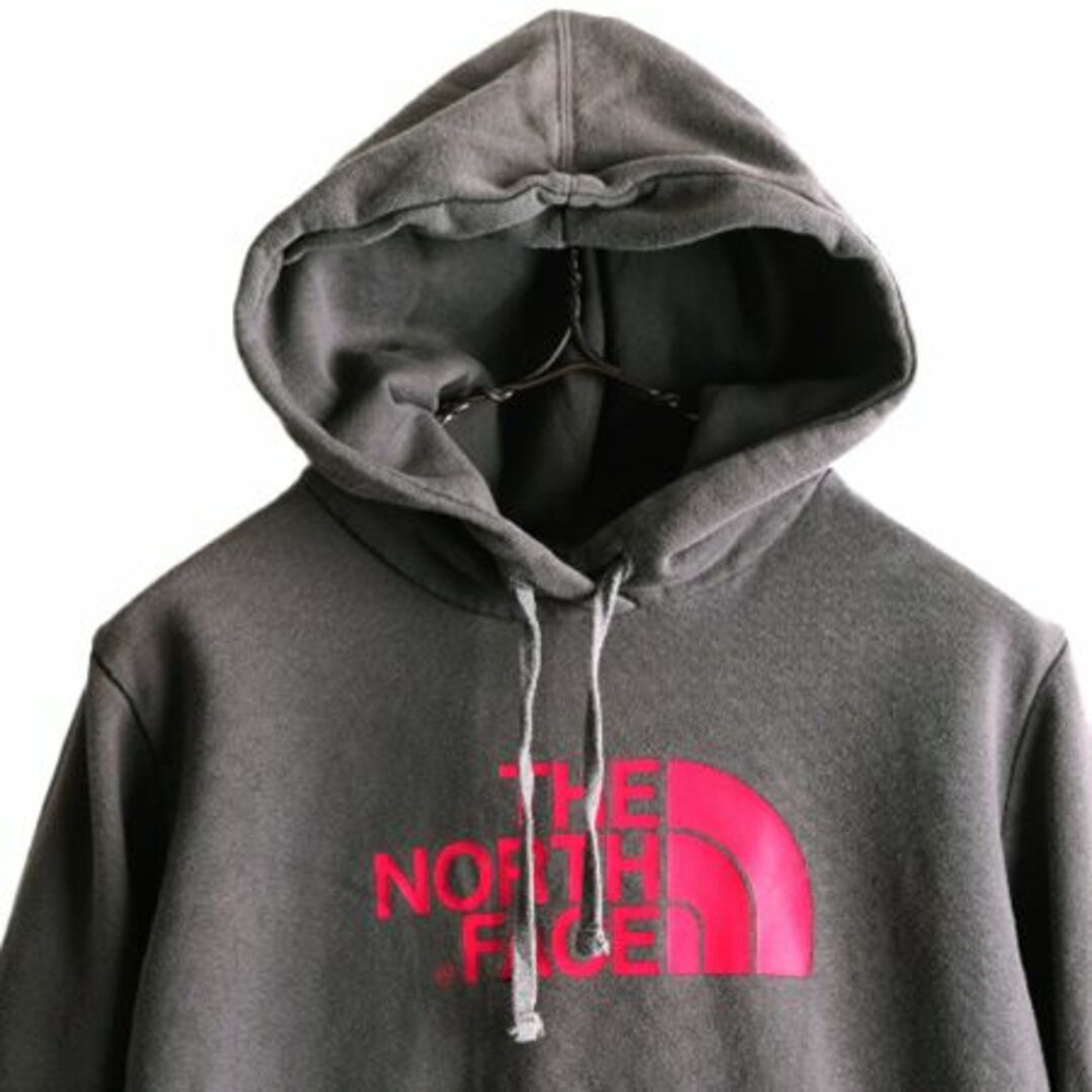 THE NORTH FACE(ザノースフェイス)のノースフェイス プリント スウェット フード パーカー レディース L アウトドア The North Face トレーナー プルオーバー 灰 裏起毛 グレー レディースのトップス(パーカー)の商品写真