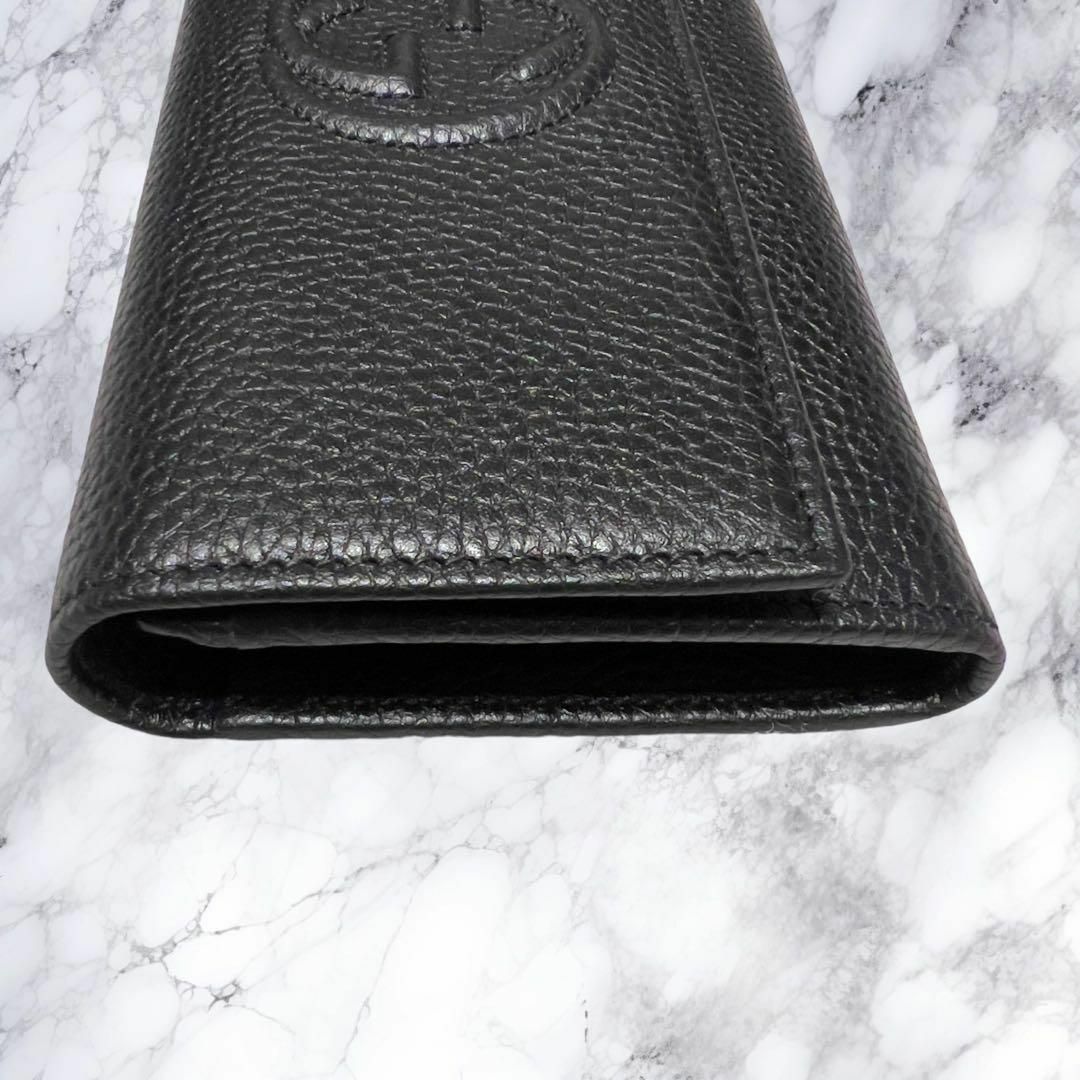 Gucci(グッチ)の新品未使用品GUCCI 二つ折り長財布 SOHO 598206 ブラック正規品 レディースのファッション小物(財布)の商品写真