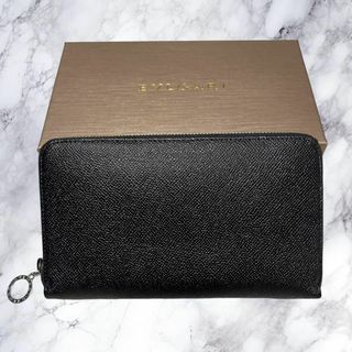 BVLGARI - 新品 BVLGARI ブルガリ 長財布 36933 レザー ブラック ブルー