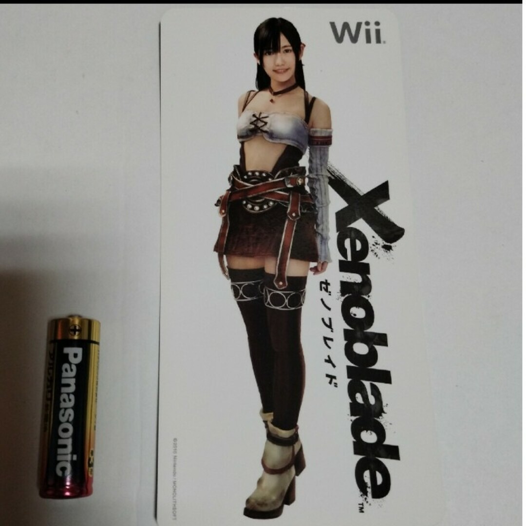 AKB48(エーケービーフォーティーエイト)の渡辺麻友　まゆゆ　Wii  ゼノブレイド　コスプレ　販促カード　しおり エンタメ/ホビーのタレントグッズ(アイドルグッズ)の商品写真