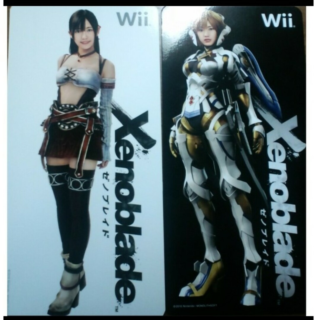 AKB48(エーケービーフォーティーエイト)の渡辺麻友　まゆゆ　Wii  ゼノブレイド　コスプレ　販促カード　しおり エンタメ/ホビーのタレントグッズ(アイドルグッズ)の商品写真