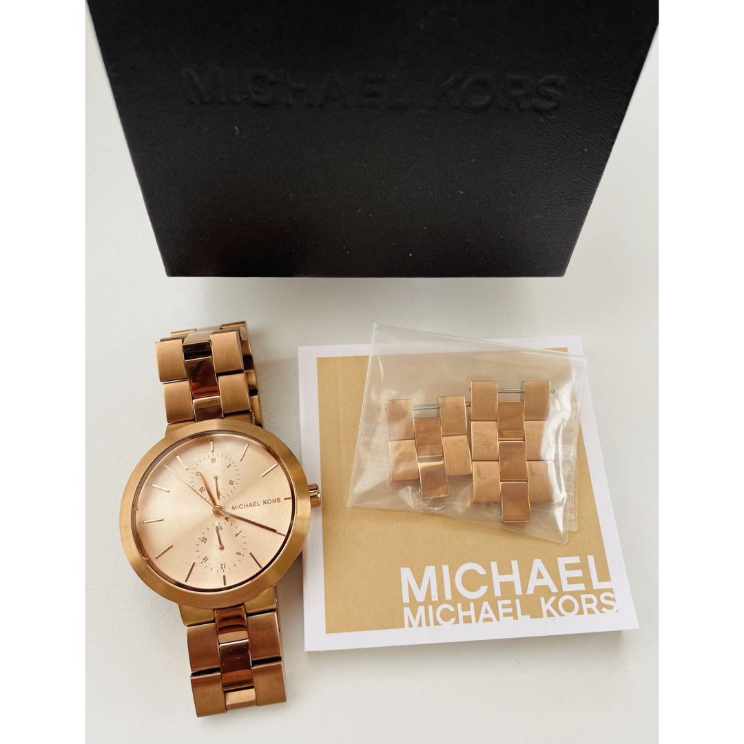 Michael Kors(マイケルコース)の【電池新品の完品】マイケルコースのガーナー！ローズゴールドカラー！ レディースのファッション小物(腕時計)の商品写真