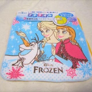 アナトユキノジョオウ(アナと雪の女王)の【期間限定】アナと雪の女王 ミニタオル3枚組*アナ雪*新柄*ハンカチ*ディズニー(その他)