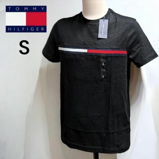 トミーヒルフィガー(TOMMY HILFIGER)の新品トミーヒルフィガー 刺繍フラッグロゴ 半袖Tシャツ Sサイズ(Tシャツ/カットソー(半袖/袖なし))