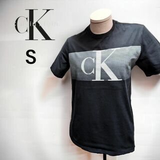 カルバンクライン(Calvin Klein)の新品 CALVIN KLEIN カルバンクライン モノグラム Tシャツ 黒　S③(Tシャツ/カットソー(半袖/袖なし))