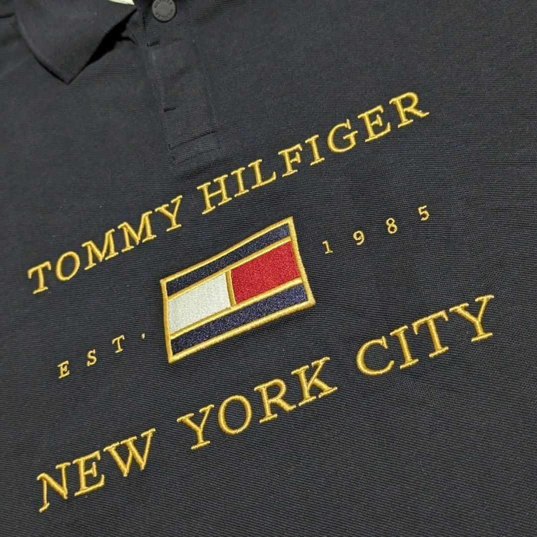 TOMMY HILFIGER(トミーヒルフィガー)のTOMMYHILFIGER ポロシャツ ゴルフウェア 刺繍 L ネイビー ゴルフ メンズのトップス(ポロシャツ)の商品写真