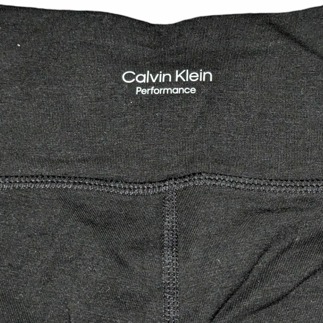 Calvin Klein(カルバンクライン)の新品 カルバンクライン スポーツ ロゴ ハイウエスト ヨガ パンツ S 黒 レディースのレッグウェア(レギンス/スパッツ)の商品写真