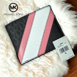 マイケルコース(Michael Kors)の新品　マイケルコース 二つ折り財布 小銭入れ付き MKシグネチャー ユニセックス(財布)