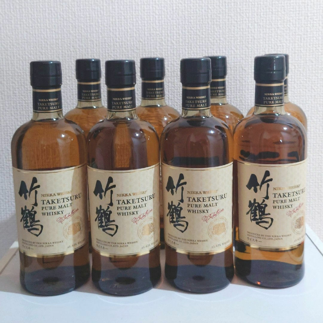 ニッカウヰスキー(ニッカウイスキー)の竹鶴 ピュアモルト 700ml 8本セット 食品/飲料/酒の酒(ウイスキー)の商品写真