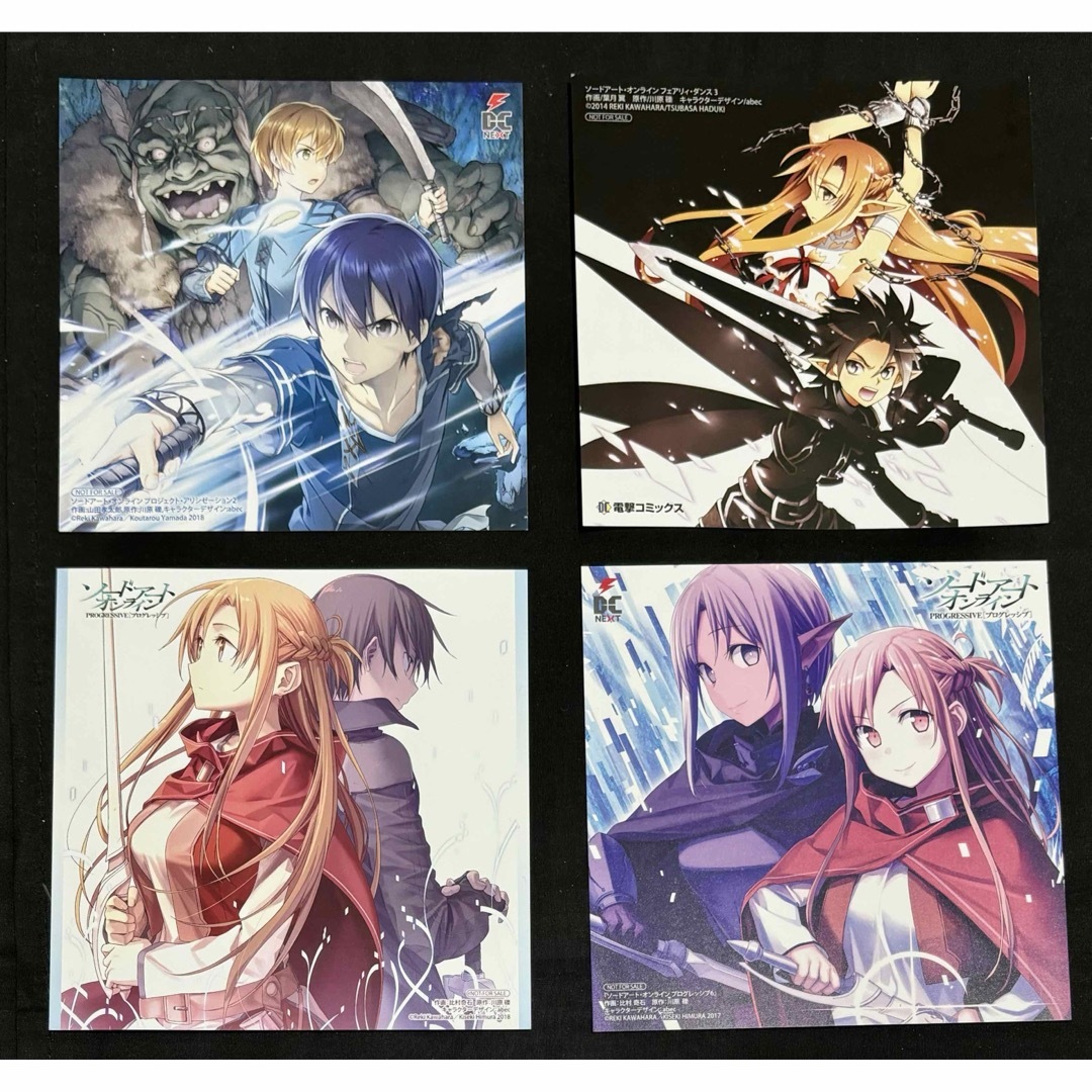 ソードアートオンライン 特典 イラストカード 複製ミニ色紙 ソードアートオンライン 特典 イラストカード 複製ミニ色紙