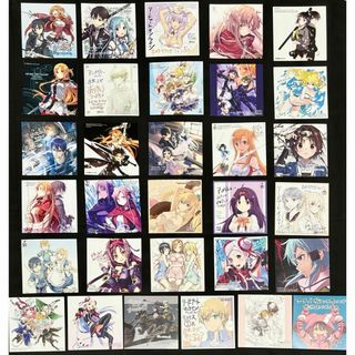 ソードアートオンライン 特典 イラストカード 複製ミニ色紙 まとめ売り　④(その他)