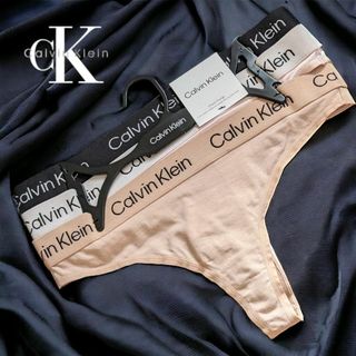 カルバンクライン(Calvin Klein)のカルバンクライン Tバック ショーツ M 3枚セット レディースショーツ ロゴ入(ショーツ)