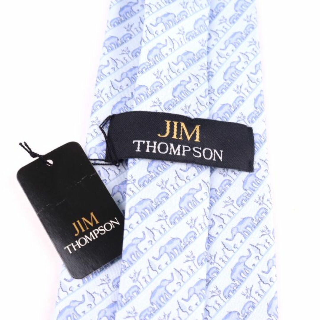 Jim Thompson(ジムトンプソン)のジムトンプソン ブランドネクタイ 未使用 ストライプ柄 動物柄 シルク メンズ ブルー JIM THOMPSON メンズのファッション小物(ネクタイ)の商品写真