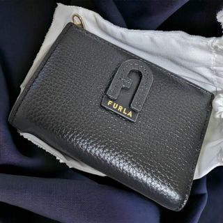 フルラ(Furla)の【新品】FURLA フルラ ブラック 折り財布 コンパクト ミニ 財布②(財布)