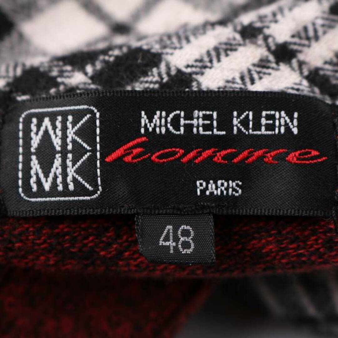 MICHEL KLEIN(ミッシェルクラン)のミッシェルクラン カーディガン 長袖 コットン100% トップス 赤 メンズ 48サイズ レッド MICHEL KLEIN メンズのトップス(カーディガン)の商品写真