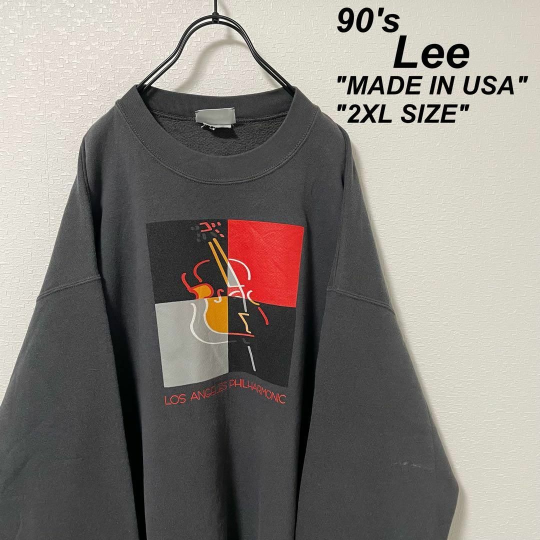 Lee(リー)の90s リー プリントスウェット グレー ロサンジェルスフィルハーモニック メンズのトップス(スウェット)の商品写真