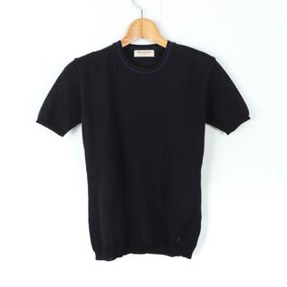 Munsingwear - マンシングウェア 半袖ニット クルーネック ゴルフウエア 日本製 レディース Mサイズ ネイビー Munsing wear