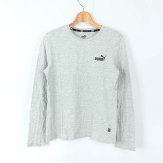 プーマ(PUMA)のプーマ 長袖Tシャツ ワンポイントロゴ スポーツウエア 大きいサイズ レディース XLサイズ グレー PUMA(Tシャツ(長袖/七分))