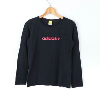 アディダス(adidas)のアディダス 長袖Tシャツ ロゴT スポーツウエア ネオレーベル 大きいサイズ レディース OTサイズ ネイビー adidas(Tシャツ(長袖/七分))